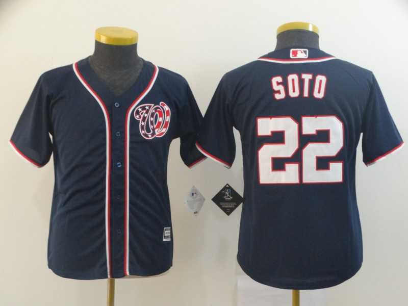 Youth Nationals 22 Juan Soto Navy Cool Base Jersey,We sell and wholesale Youth Nationals 22 Juan Soto Navy Cool Base Jersey on line form chian!